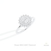 Round Cut Double Halo Lab Grown Diamond Ring in 14K Rose Gold - Profile View