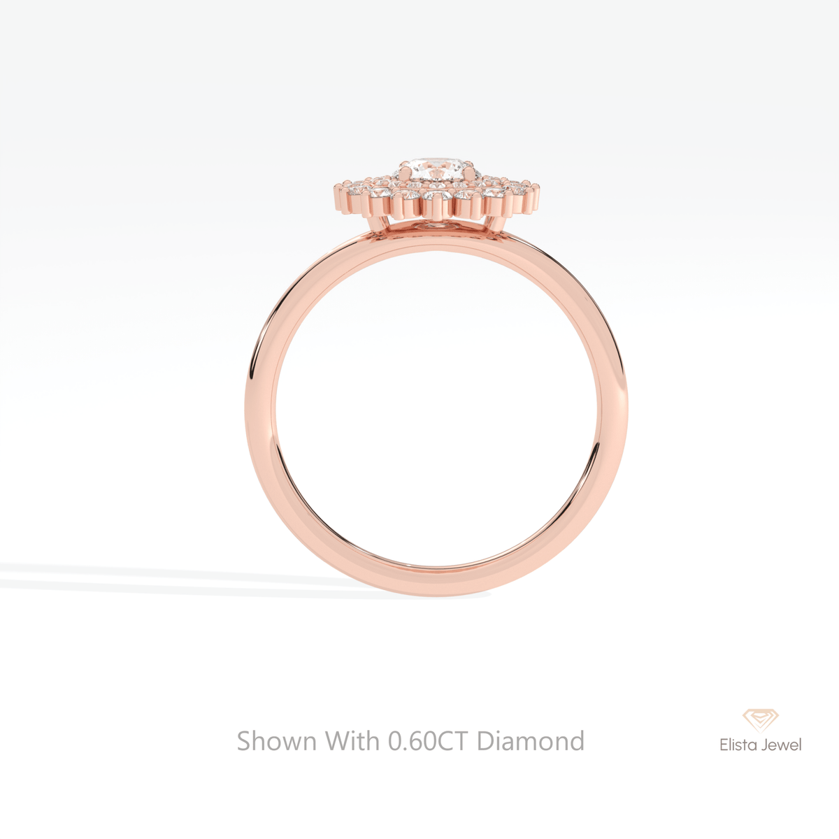 Round Cut Double Halo Lab Grown Diamond Ring - Alternative View