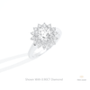 Round Cut Double Halo Wedding Lab Grown Diamond Ring in 10K Yellow Gold - Side View