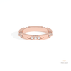 Round Cut Engagement Lab Grown Diamond Band in 18K Rose Gold - Ring on Hand View