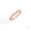 Round Cut Engagement Lab Grown Diamond Band in Platinum - Lifestyle View