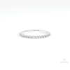 Round Cut Eternity Wedding Lab Grown Diamond Band in 10K White Gold - Front View
