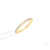 Round Cut Eternity Wedding Lab Grown Diamond Band in 14K Rose Gold - Profile View