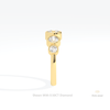 Round Cut Five Stone Bezel Wedding Lab Grown Diamond Ring in 18K Yellow Gold - Perspective View