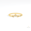 Round Cut Five Stone Wedding Lab Grown Diamond Band in 18K Rose Gold - Ring on Hand View