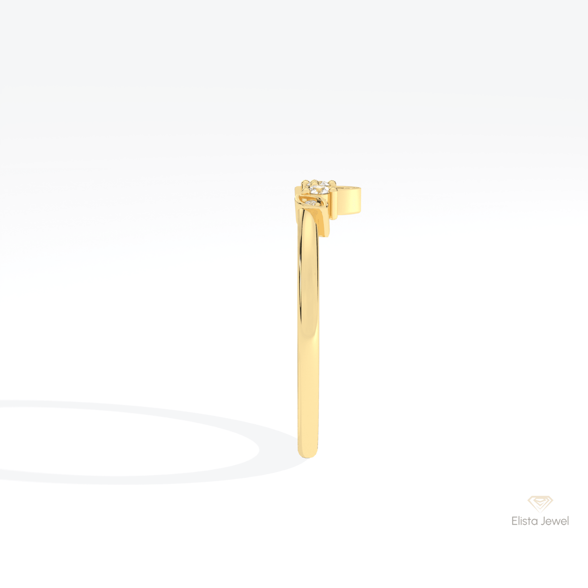 Round Cut Five Stone Wedding Lab Grown Diamond Band - Additional View