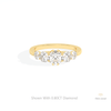 Round Cut Five Stone Wedding Lab Grown Diamond Ring in 18K Rose Gold - Ring on Hand View