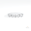 Round Cut Five Stone Wedding Lab Grown Diamond Ring in 10K White Gold - Front View