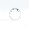 Round Cut Five Stone Wedding Lab Grown Diamond Ring in 18K White Gold - Close-up View