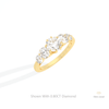 Round Cut Five Stone Wedding Lab Grown Diamond Ring in Platinum - Lifestyle View
