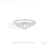Round Cut Five Stone Wedding Lab Grown Diamond Ring in 14K Yellow Gold - Detail View