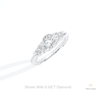 Round Cut Five Stone Wedding Lab Grown Diamond Ring in 14K Rose Gold - Profile View