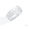 Round Cut Flush Setting Wedding Lab Grown Diamond Band in 14K Rose Gold - Profile View