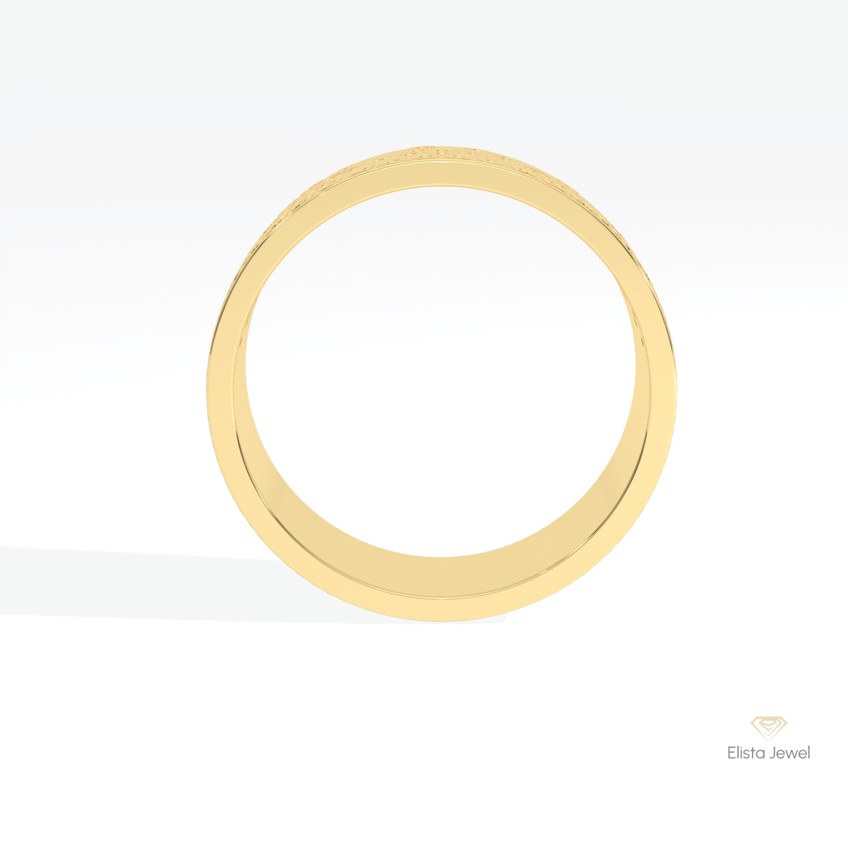 Round Cut Flush Setting Wedding Lab Grown Diamond Band - Alternative View