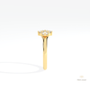 Round Cut Four Stone Engagement Lab Grown Diamond Ring in 18K Yellow Gold - Perspective View