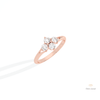 Round Cut Four Stone Engagement Lab Grown Diamond Ring in Platinum - Lifestyle View