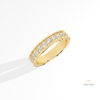 Round Cut Full Eternity Matching Lab Grown Diamond Band in Platinum - Lifestyle View