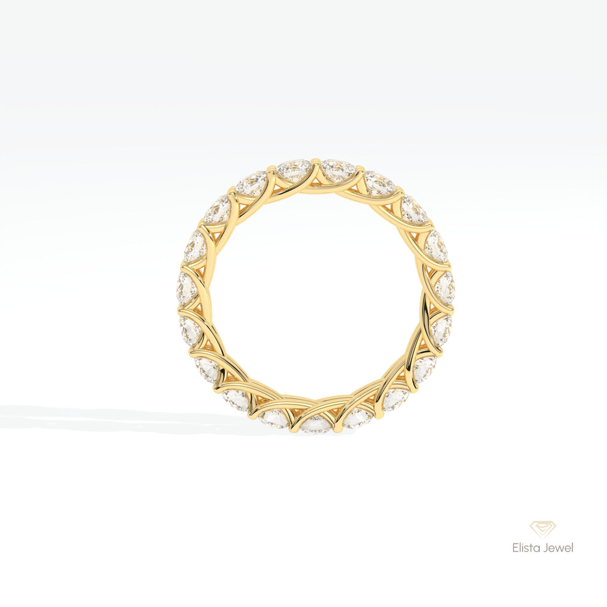 Round Cut Full Eternity Matching Lab Grown Diamond Band - Alternative View
