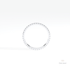 Round Cut Full Eternity Stacking Lab Grown Diamond Band in 18K White Gold - Close-up View