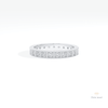 Round Cut Full Eternity Stacking Lab Grown Diamond Band in 14K Yellow Gold - Detail View