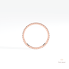 Round Cut Full Eternity Stacking Lab Grown Diamond Band in 10K Rose Gold - Angled View