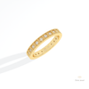 Round Cut Full Eternity Stacking Lab Grown Diamond Band in 10K Yellow Gold - Side View