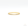 Round Cut Full Eternity Stacking Lab Grown Diamond Band in 18K Rose Gold - Ring on Hand View