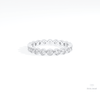 Round Cut Full Eternity Wedding Lab Grown Diamond Band in 10K White Gold - Front View