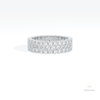 Round Cut Full Eternity Wedding Lab Grown Diamond Band in 14K Yellow Gold - Detail View
