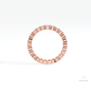 Round Cut Full Eternity Wedding Lab Grown Diamond Band in 10K Rose Gold - Angled View