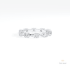 Round Cut Full Eternity Wedding Lab Grown Diamond Band in 10K White Gold - Front View