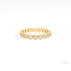 Round Cut Full Eternity Wedding Lab Grown Diamond Band in 14K Yellow Gold - Detail View