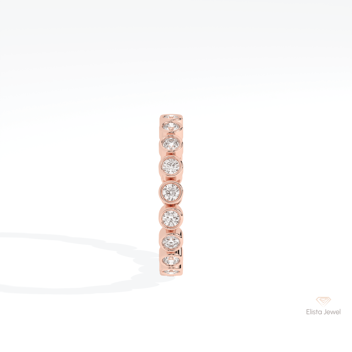 Round Cut Full Eternity Wedding Lab Grown Diamond Band - Alternative View
