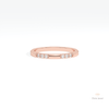 Round Cut Full Eternity Wedding Lab Grown Diamond Band in 18K Rose Gold - Ring on Hand View