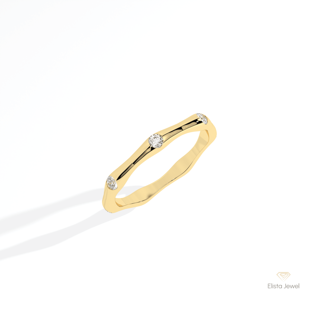 Round Cut Full Eternity Wedding Lab Grown Diamond Band in Platinum - Lifestyle View