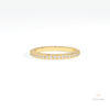 Round Cut Full Eternity Wedding Lab Grown Diamond Band in 18K Rose Gold - Ring on Hand View