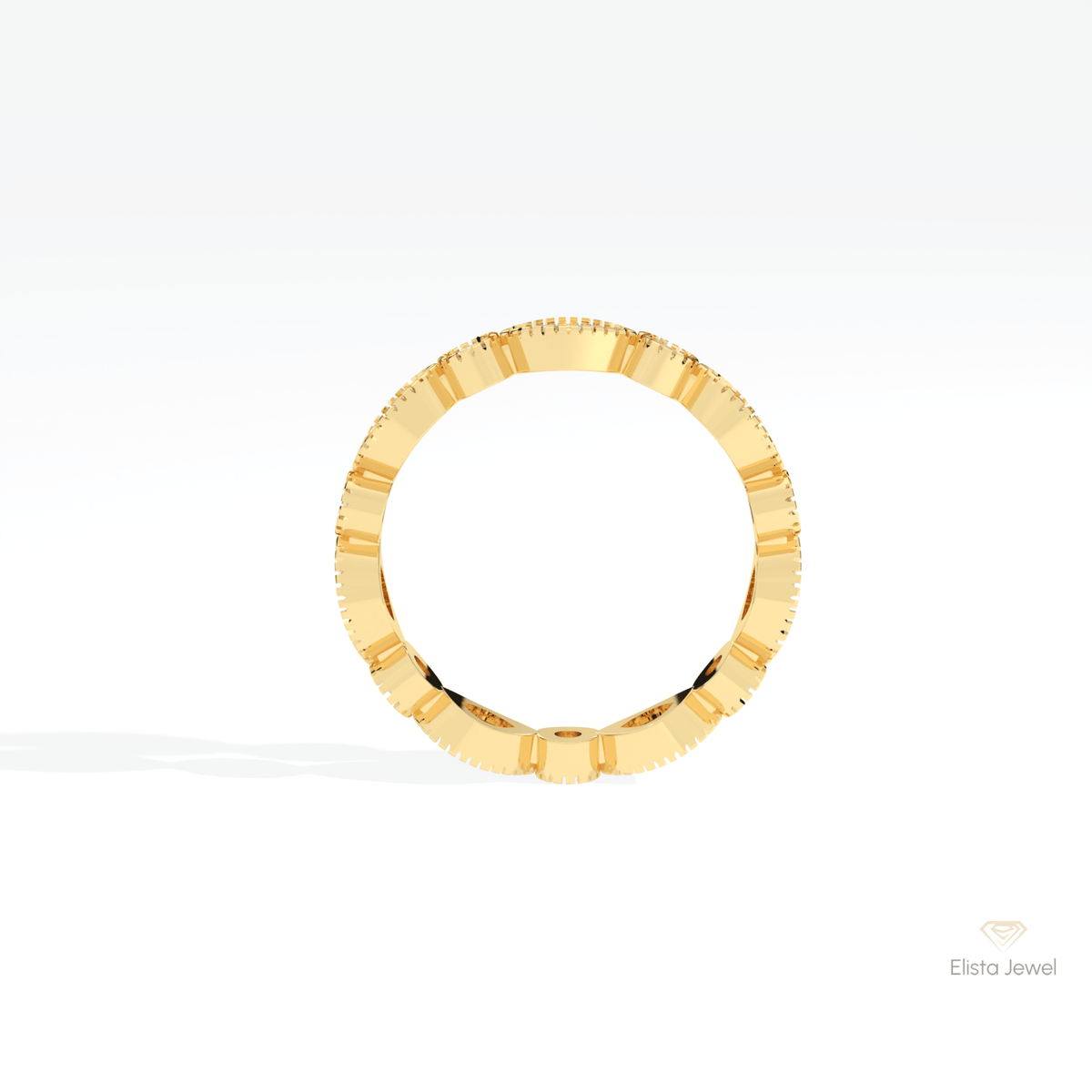 Round Cut Full Eternity Wedding Lab Grown Diamond Band - Alternative View