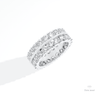 Round Cut Full Eternity Wedding Lab Grown Diamond Band in 14K Rose Gold - Profile View