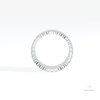Round Cut Full Eternity Wedding Lab Grown Diamond Band in 18K White Gold - Close-up View