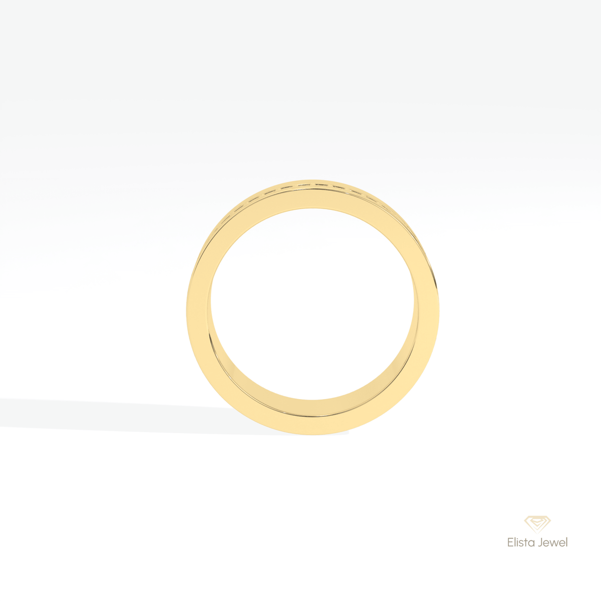 Round Cut Full Eternity Wedding Lab Grown Diamond Band in 10K Rose Gold - Angled View