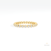 Round Cut Full Eternity Wedding Lab Grown Diamond Band in 18K Rose Gold - Ring on Hand View