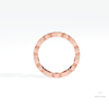 Round Cut Full Eternity Wedding Lab Grown Diamond Band in 10K Rose Gold - Angled View