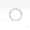 Round Cut Full Eternity Wedding Lab Grown Diamond Band in 18K White Gold - Close-up View