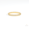 Round Cut Full Eternity Wedding Lab Grown Diamond Band in 18K Rose Gold - Ring on Hand View