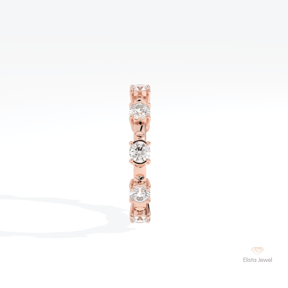Round Cut Full Eternity Wedding Lab Grown Diamond Band - Additional View