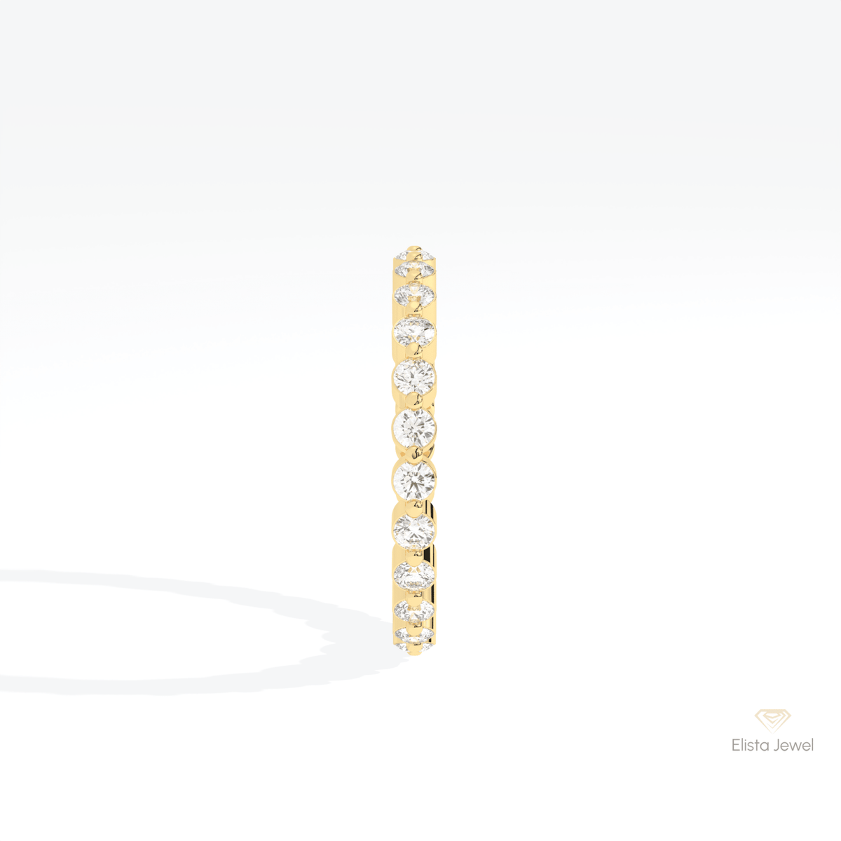 Round Cut Full Eternity Wedding Lab Grown Diamond Band - Additional View
