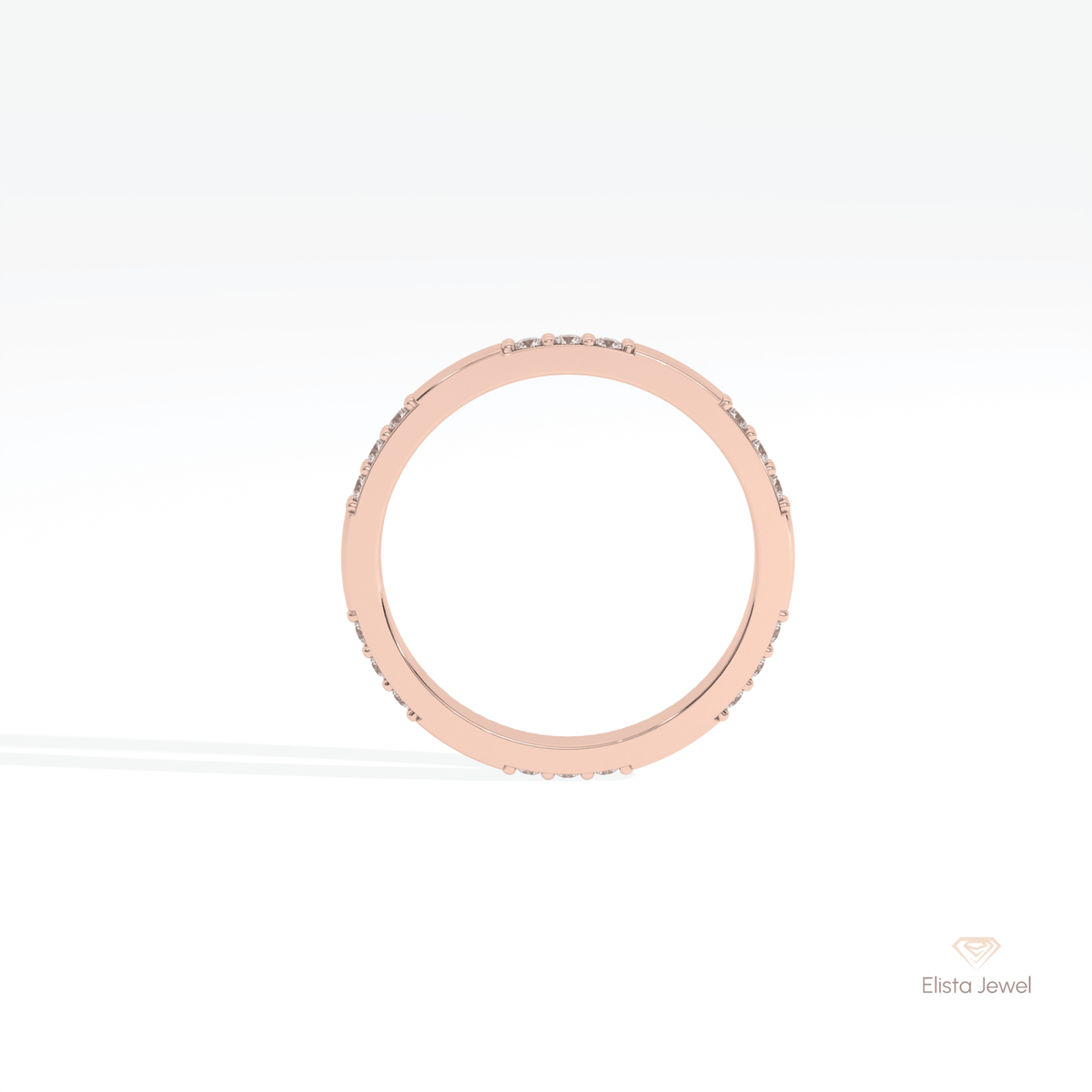 Round Cut Full Eternity Wedding Lab Grown Diamond Band - Alternative View