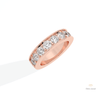 Round Cut Half Eternity Lab Grown Diamond Band in Platinum - Lifestyle View