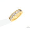 Round Cut Half Eternity Lab Grown Diamond Band in 10K Yellow Gold - Side View