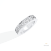 Round Cut Half Eternity Lab Grown Diamond Band in 14K Rose Gold - Profile View